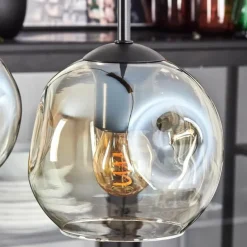 Ripoll Suspension Ambre, Clair, 3 lumières