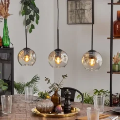 Ripoll Suspension Ambre, Clair, 3 lumières