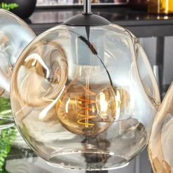 Ripoll Suspension Ambre, Clair, 3 lumières