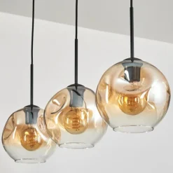 Ripoll Suspension Ambre, Clair, 3 lumières