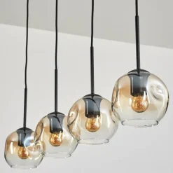 Ripoll Suspension Ambre, Clair, 4 lumières