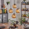 Ripoll Suspension, Boule lumineuse, Suspension Ambre, 4 lumières
