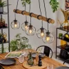 Ripoll Suspension, Boule lumineuse, Suspension Écru, Noir, 5 lumières