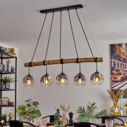 Ripoll Suspension, Boule lumineuse, Suspension Clair, Fumé, 5 lumières