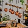 Ripoll Suspension, Boule lumineuse, Suspension Écru, Noir, 5 lumières