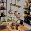 Ripoll Suspension, Boule lumineuse, Suspension Écru, Noir, 3 lumières