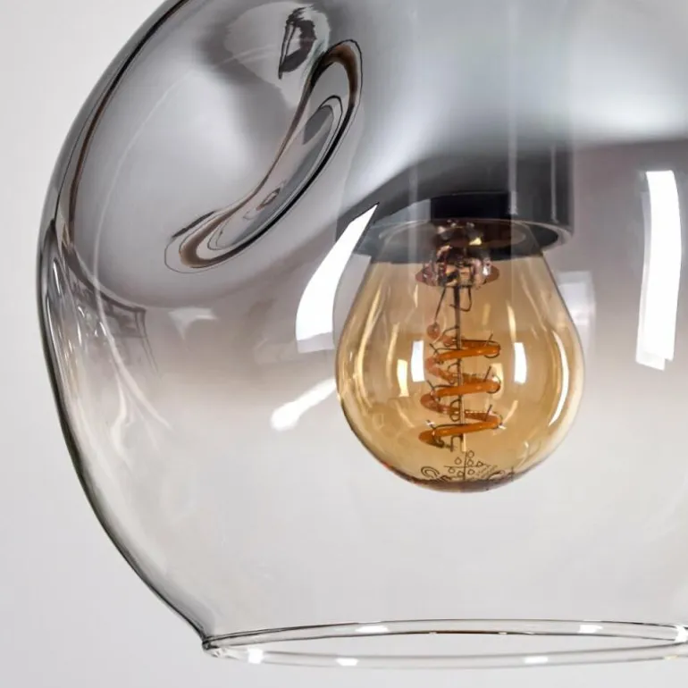 Ripoll Suspension, Boule lumineuse, Suspension Écru, Noir, 3 lumières