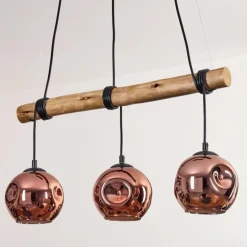 Ripoll Suspension, Boule lumineuse, Suspension Écru, Noir, 3 lumières