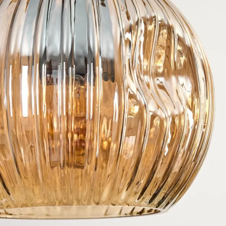 Ripoll Suspension, Boule lumineuse, Suspension Écru, Noir, 3 lumières