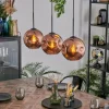 Ripoll Suspension, Boule lumineuse, Suspension Cuivré, 3 lumières