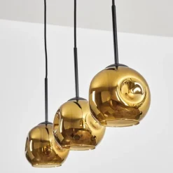 Ripoll Suspension, Boule lumineuse, Suspension Or, 3 lumières