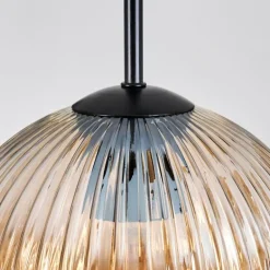 Ripoll Suspension, Boule lumineuse, Suspension, Suspension grappe Ambre, Clair, Fumé, 3 lumières