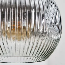 Ripoll Suspension, Boule lumineuse, Suspension, Suspension grappe Ambre, Clair, Fumé, 3 lumières