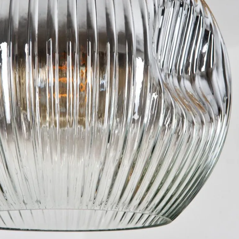 Ripoll Suspension, Boule lumineuse, Suspension, Suspension grappe Ambre, Clair, Fumé, 3 lumières