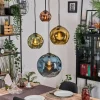 Ripoll Suspension, Boule lumineuse, Suspension grappe Bleu, Or, Vert, Cuivré, 4 lumières