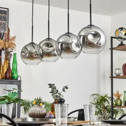 Ripoll Suspension Chrome, Clair, 4 lumières
