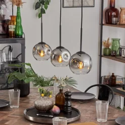 Ripoll Suspension Chrome, Clair, 3 lumières