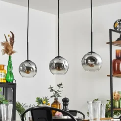 Ripoll Suspension Chrome, Clair, 3 lumières