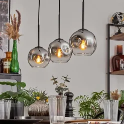 Ripoll Suspension Chrome, Clair, 3 lumières