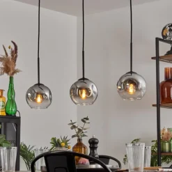 Ripoll Suspension Chrome, Clair, 3 lumières