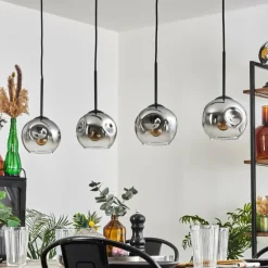 Ripoll Suspension Chrome, Clair, 4 lumières