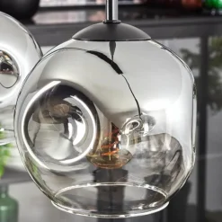 Ripoll Suspension Chrome, Clair, 4 lumières