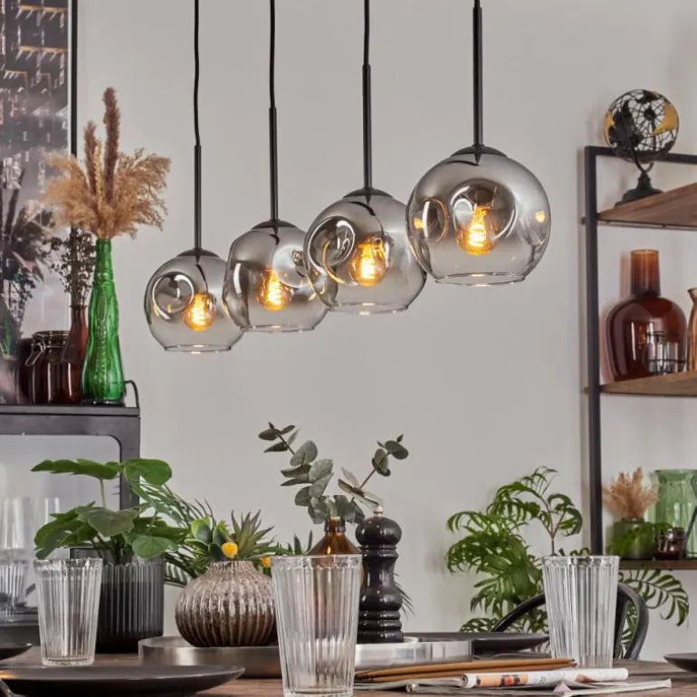 Ripoll Suspension Chrome, Clair, 4 lumières