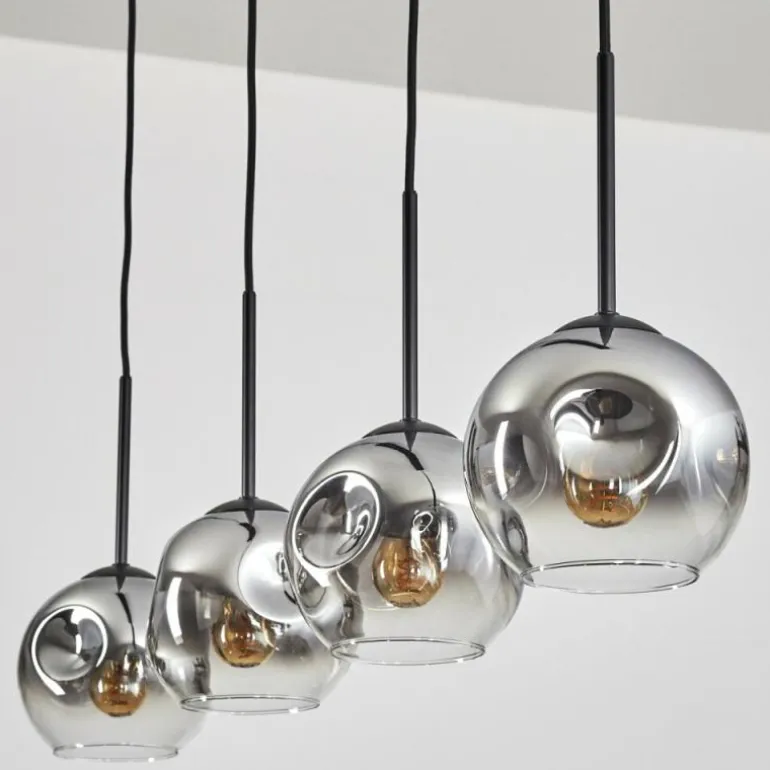 Ripoll Suspension Chrome, Clair, 4 lumières