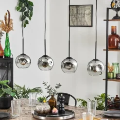 Ripoll Suspension Chrome, Clair, 4 lumières