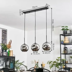 Ripoll Suspension Chrome, 3 lumières