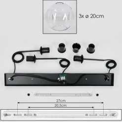 Ripoll Suspension Clair, 3 lumières