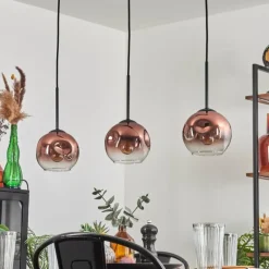 Ripoll Suspension Clair, Cuivré, 3 lumières