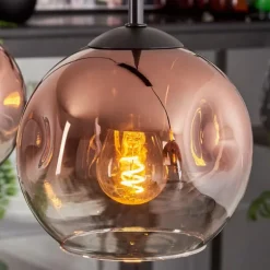 Ripoll Suspension Clair, Cuivré, 3 lumières