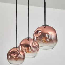 Ripoll Suspension Clair, Cuivré, 3 lumières