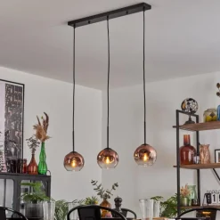 Ripoll Suspension Clair, Cuivré, 3 lumières