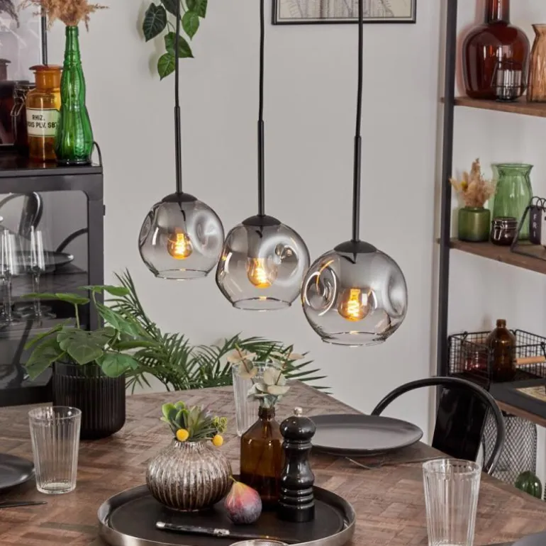 Ripoll Suspension Clair, Fumé, 3 lumières