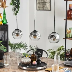 Ripoll Suspension Clair, Fumé, 3 lumières