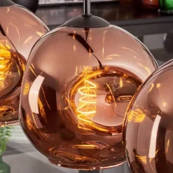 Ripoll Suspension Cuivré, 4 lumières