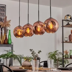 Ripoll Suspension Cuivré, 4 lumières