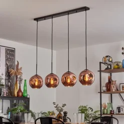 Ripoll Suspension Cuivré, 4 lumières