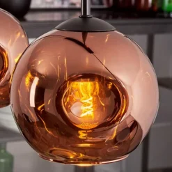 Ripoll Suspension Cuivré, 4 lumières