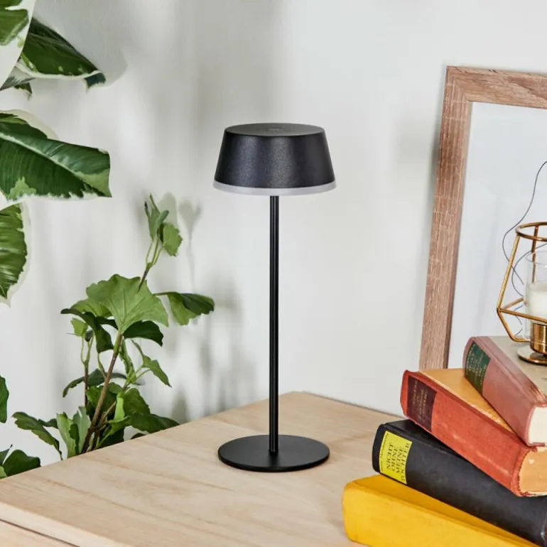 Romdrup Lampe de table d'extérieur, Lampe à poser LED Noir, 1 lumière