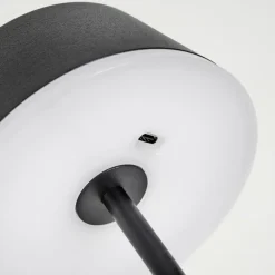 Romdrup Lampe de table d'extérieur, Lampe à poser LED Noir, 1 lumière