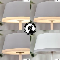 Romdrup Lampe de table d'extérieur, Lampe à poser LED Blanc, 1 lumière