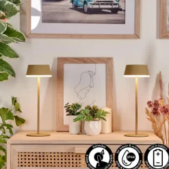 Romdrup Lampe de table d'extérieur, Lampe à poser LED Sable, 1 lumière