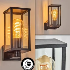 Rourega Lampe murale d´extérieur Noir, 1 lumière