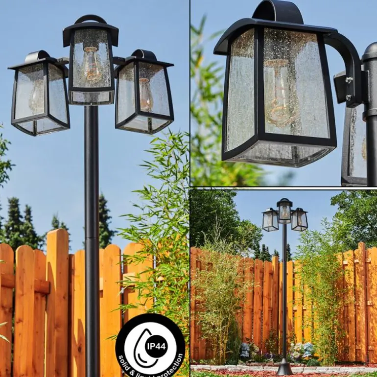 Réverbère Trosa Noir, 3 lumières