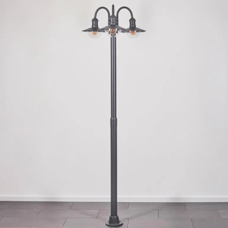 Réverbère Elima Anthracite, 3 lumières