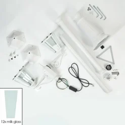 Réverbère Hongkong Blanc, 2 lumières