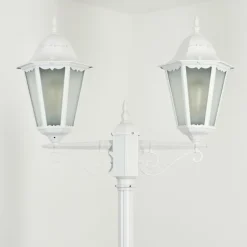 Réverbère Hongkong Blanc, 2 lumières
